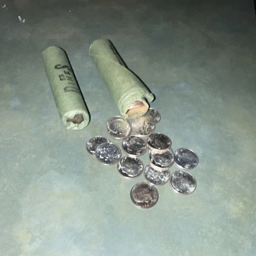 Roosevelt 10C Uncirculated 1955 Dimes Coin Rolls