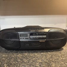 Sony CFD-19 CD Radio Cassette Player Boom Box Fully TESTED WORKING NO Power Cord