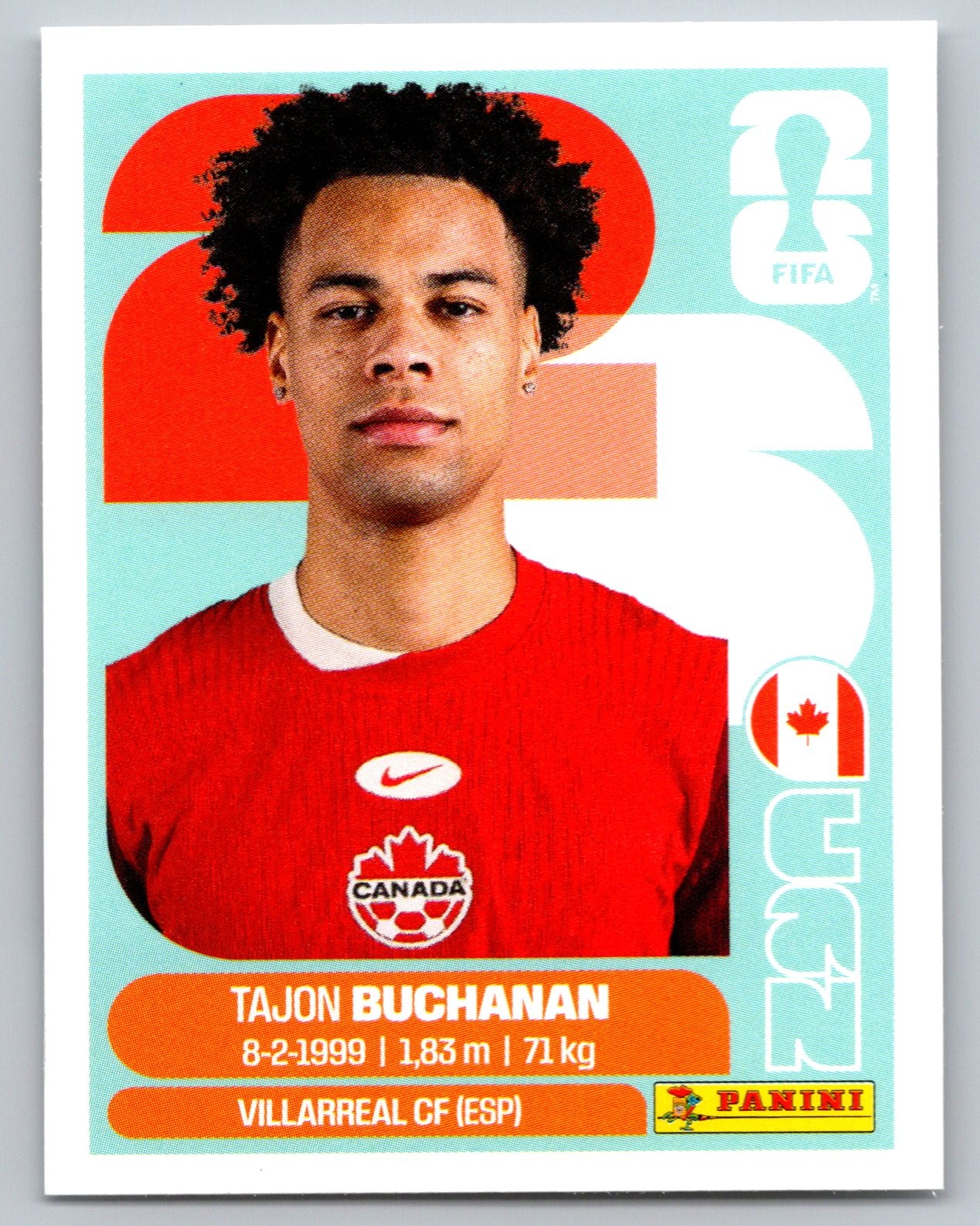 2026 Panini FIFA World Cup Stickers #CAN17 Tajon Buchanan