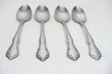4 Oneida ST. LOUIS Soup Spoons Stainless Profile Glossy Silverware Flatware