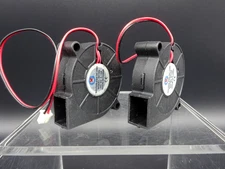 Lot of 2, Brushless DC Cooling Blower Fan 50mm 5015S 50x50x15mm 5V 2pin 2wire