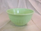 Vintage Mid-Century-Modern Jeanette? 8" Horizontal Ribbed Jadeite Mixing Bowl