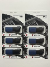 Kingston Data Traveler Exodia M USB Flash Drive 64GB - Blue. Lot Of 6. New.