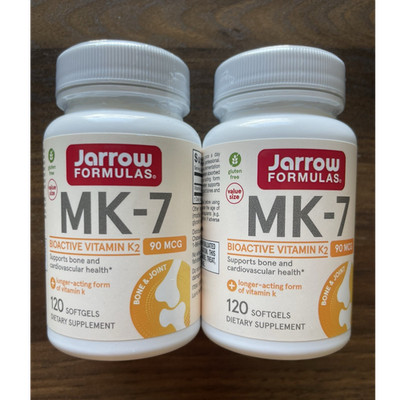 Jarrow Formulas MK-7 Vitamin K2 90 mcg 120 Softgels Bone & Heart Health (2)