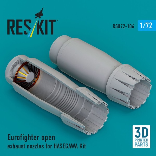 Reskit RSU72-0106 - 1:72 Eurofighter Open Exhaust Nozzles For Hasegawa Kit (3D P-image