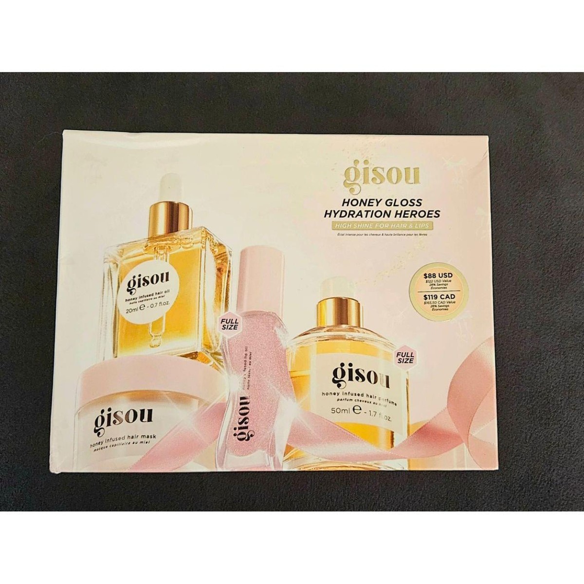 NEW Gisou Honey Gloss Infused Cosmetic Set Hydration Heroes NEW Gisou Honey Gloss Infused Cosmetic Set Hydration Heroes