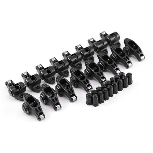 Chevy BBC 454 1.7 Ratio 7/16" Ultra Black Chromoly Roller Rocker Arms