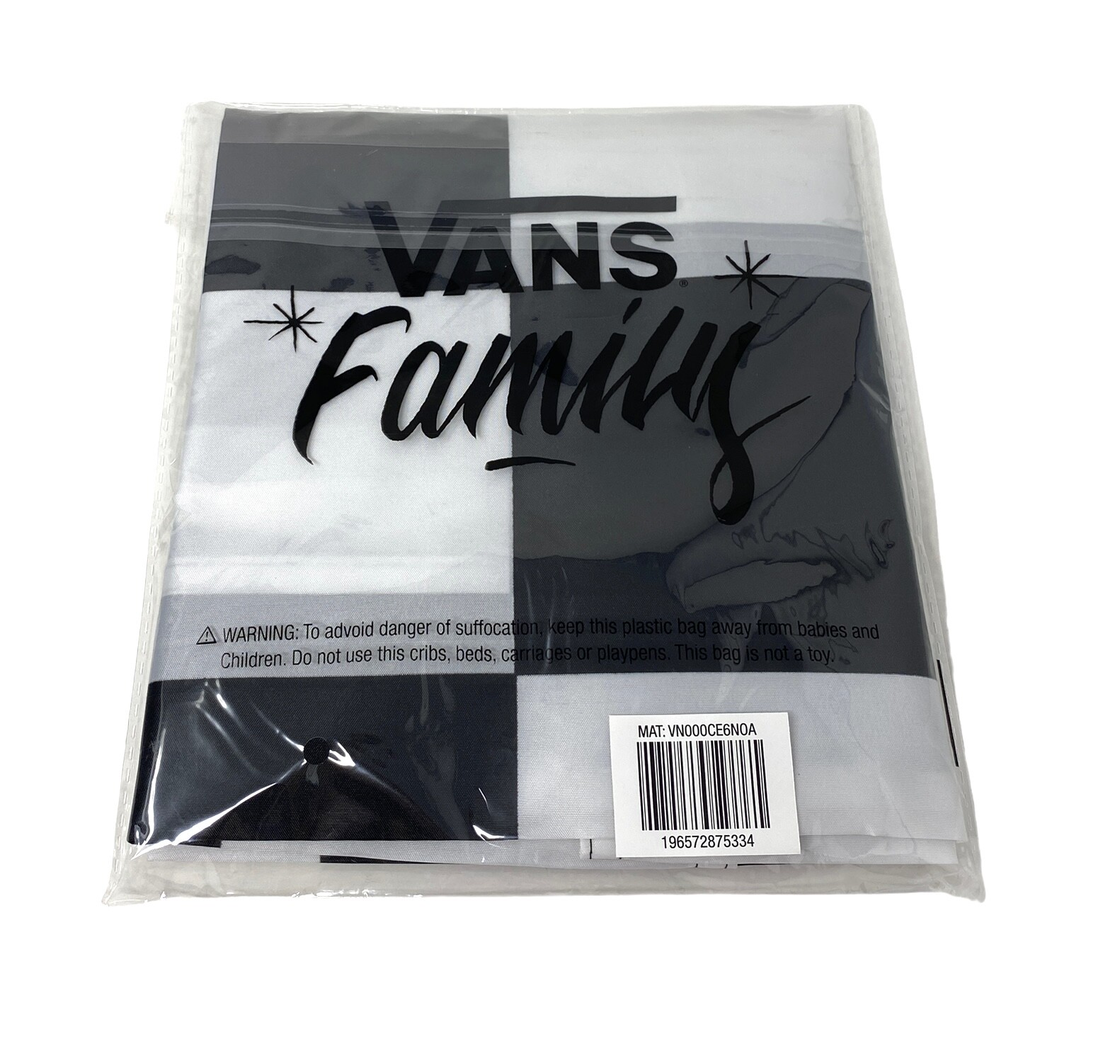 VANS Off The Wall Banner Flag 30 x 48" Skateboard Logo Black White VN000CE6N0A