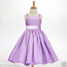Lilac Lavendar Spaghetti Straps Easter Party Picture Wedding Flower Girl Dress