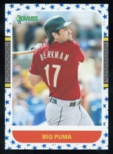 2021 Donruss Lance Berkman Big Puma Variation Retro Independence Day Parallel