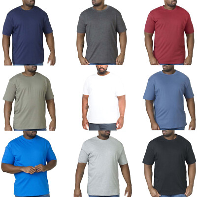 Duke D555 Mens King Size Big Tall Flyers Premium Cotton Crew Neck T-Shirt Tee