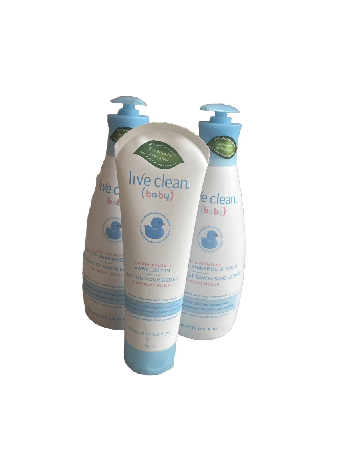 LIVE CLEAN BABY LOTION 7.7 OZ, 25 OZ WASH X 2 LAVENDER ALOE AND CHAMOMILE NEW!
Opens in a new window