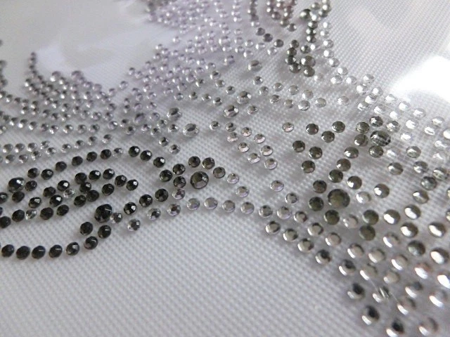 Hotfix Strass Bügelbild Motiv toller Hirsch Kopf 140317 Black Dia. - Bild 2 von 2