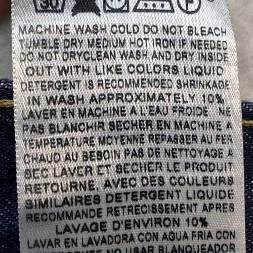 Levis 501 Original Stone Wash Distressed Denim Button Fly Blue Jeans Size 33x34 - Picture 12 of 14