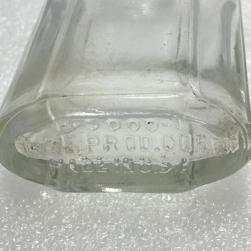 Vintage L & F Prod. Corp. Clear Glass Bottle Made in USA 3 1/2 Inches
