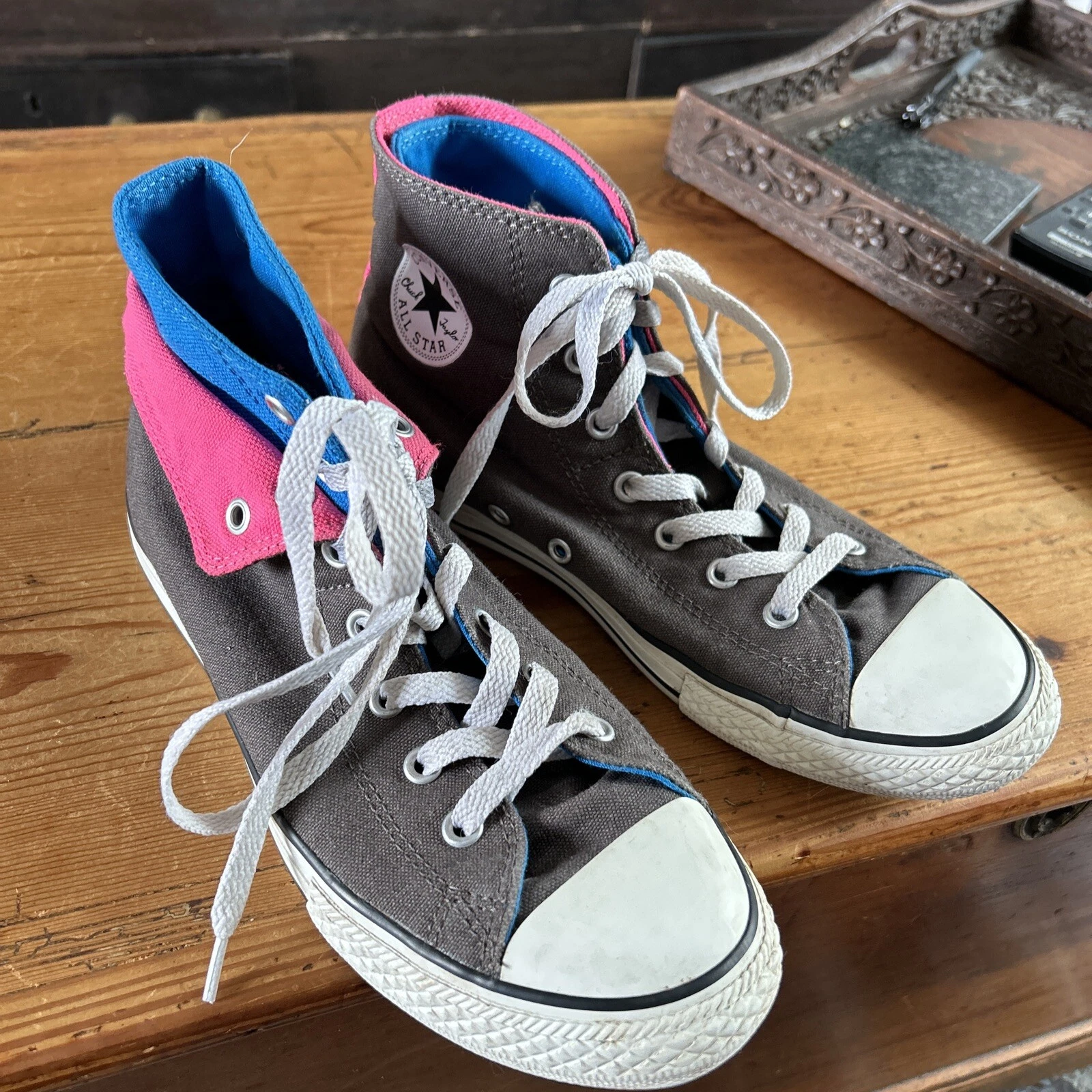 Converse Hi Top Double Taglia 5 Usate