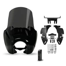 Black & Smoke Tall Fairing w/ Bracket B For 2006-2017 Harley Dyna (Read Desc.)