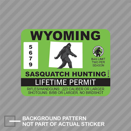 Michigan Bigfoot Hunting Permit Sticker Die Cut Decal Sasquatch Lifetime Vinyl Made In USA - Foto 6