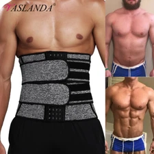 Men's Sweat Body Shaper Slimming Abdominal Sauna Neoprene Waist Cincher Belt