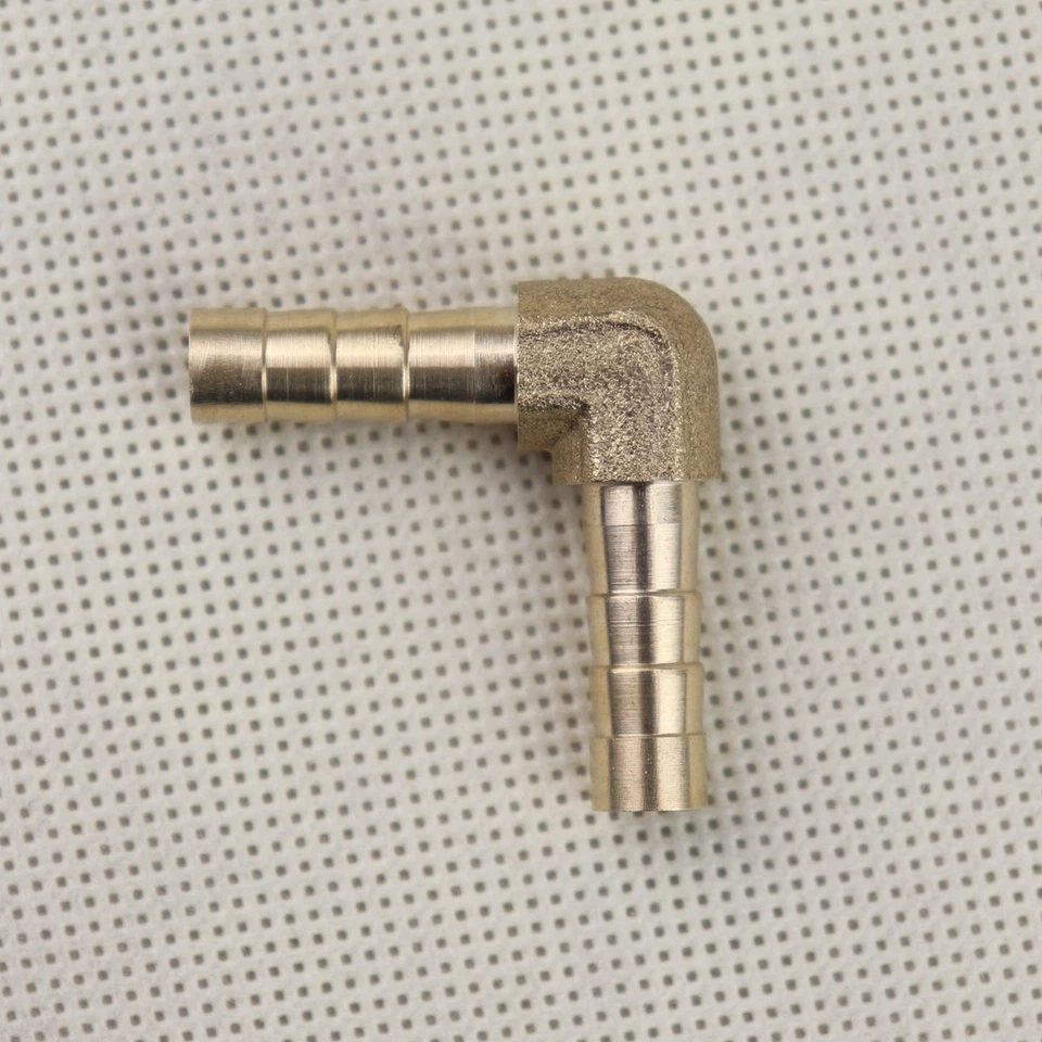 1Pcs 1/4 Inch (6mm) Brass Barbed Tube Pipe Fitting Hose Barb Elbow 90 Degree - Image 2 of 4