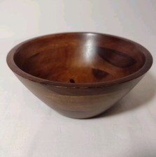 Hand Turned Walnut Wood Bowl 6-1/4" Wooden Dish Decor