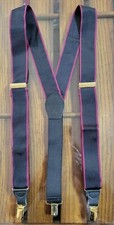 Men  s Pelican USA Suspenders Black Red Stripe