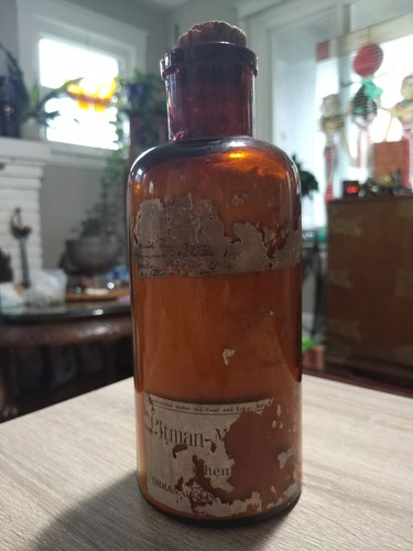 Antique apothecary chemical bottle. Pitman Myers Indianapolis, IN - Picture 7 of 8
