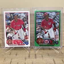2023 Topps Chrome Green Sonar Refractor /99 & Base Jeter Downs Rookie (Lot of 2)