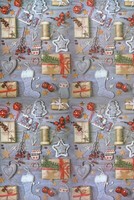 10 Sheets of Christmas Wrapping Paper Traditional Festive 75cm x 50cm (Style 4)
