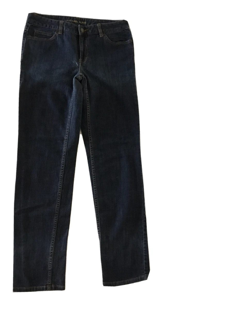 Michael Kors Women s Blue Jeans straight Size 6 RN 111818 Cotton Blend