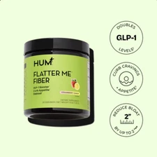 NEW HUM Flatter Me Fiber GLP-1 Booster - 4oz - Strawberry Lemon Free Shipping US