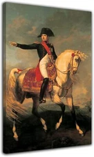 Portrait of Napoleon Bonaparte on Horse Canvas Art Poster and Wall Art Picture