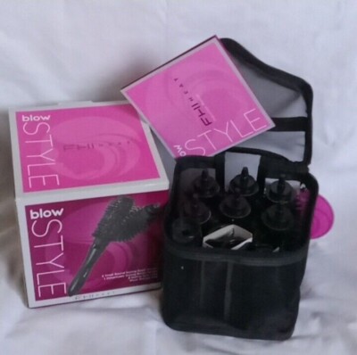 FHI Heat Blow Style Detachable Round Brush w/ 6 Brush barrels,6 Clips, Mesh Bag