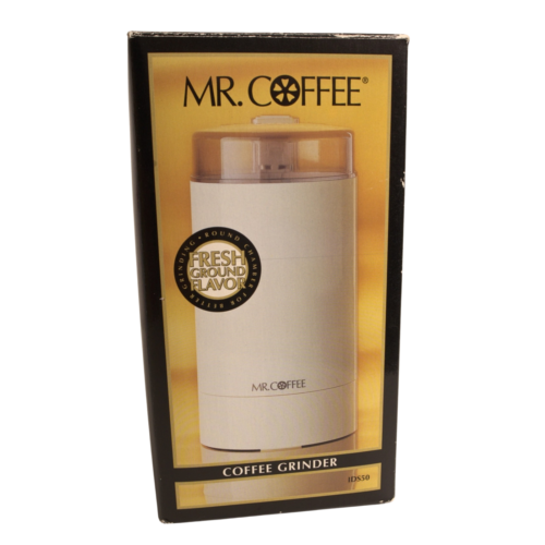 Mr. Coffee White Model IDS50 Round Coffee Grinder Mill In Original Box - Unused