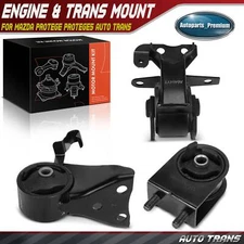 3Pcs Engine Motor & Transmission Mount for Mazda Protege Protege5 Auto Trans.