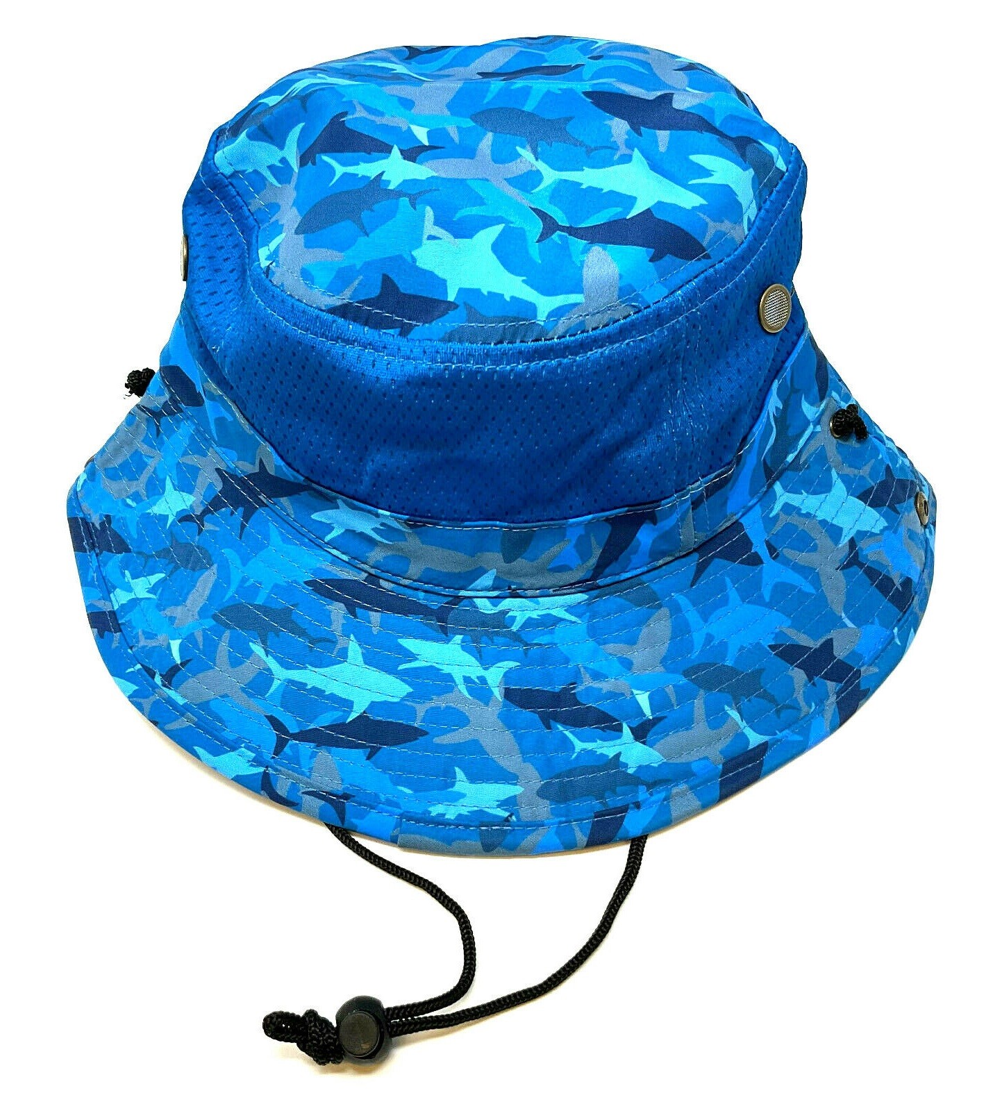 BLUE SHARK LOGO CAMO CAMOUFLAGE BUCKET 