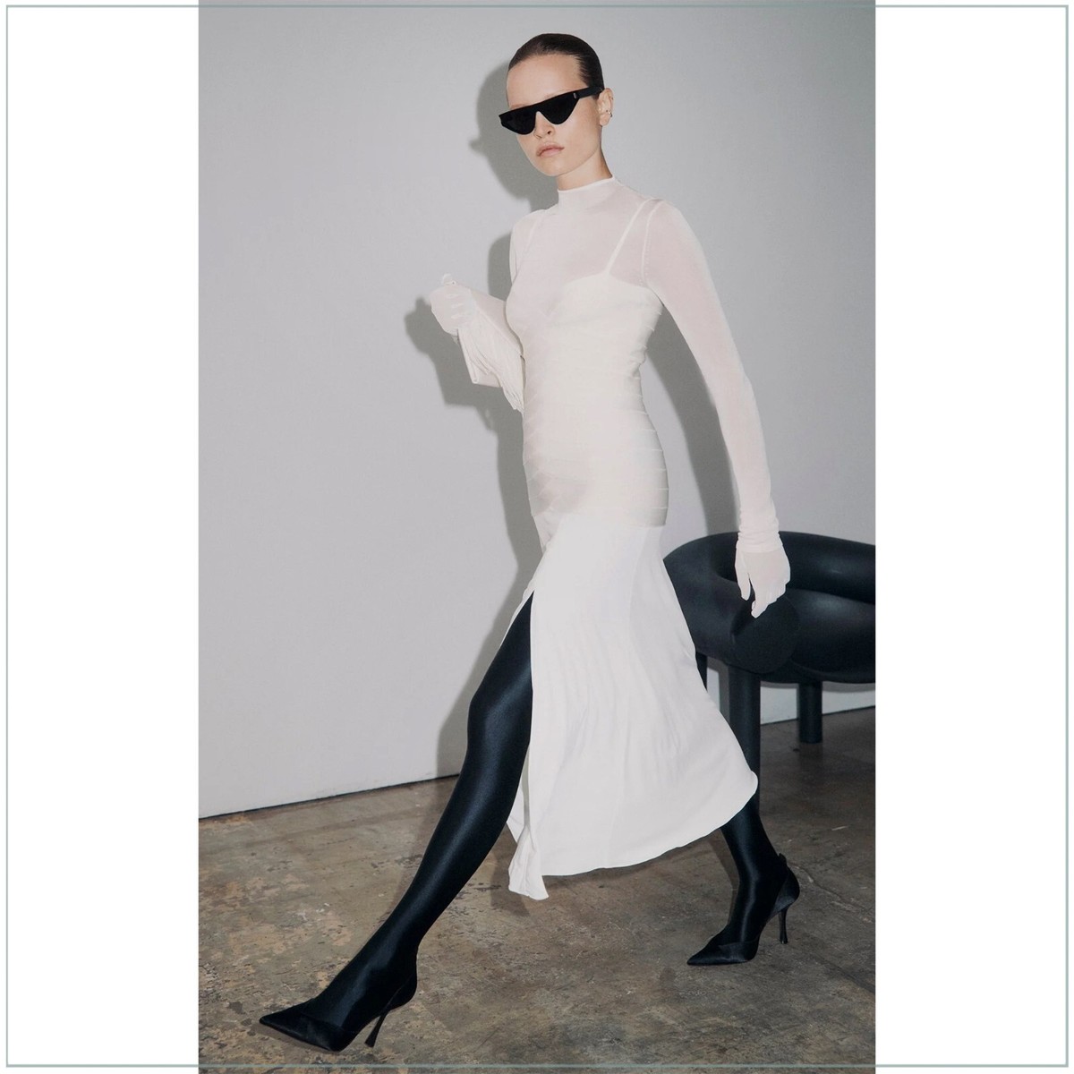 Herve Leger $1290 Spring 2024 Stretch Jersey Paneled Bandage