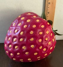 large paper Mache strawberry box by Codey Foster /old new store stock 