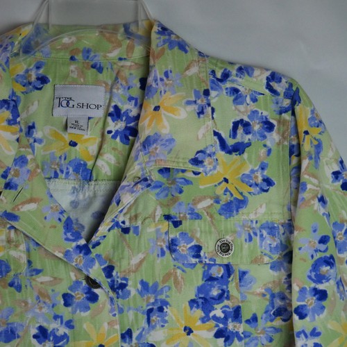The Tog Shop Women's Size XL Jacket Floral 3/4 Sleeve Denim Type - Picture 2 of 12
