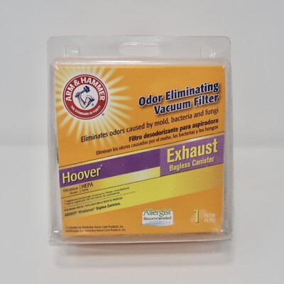Arm & Hammer Hoover Exhaust Vacuum Filter, 64560 Bagless Canister HEPA
