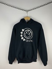 Gildan Heavy Blend Blink-182 Rock Band Hoodie Smile Graphic Y2K Men  s Black Sz S