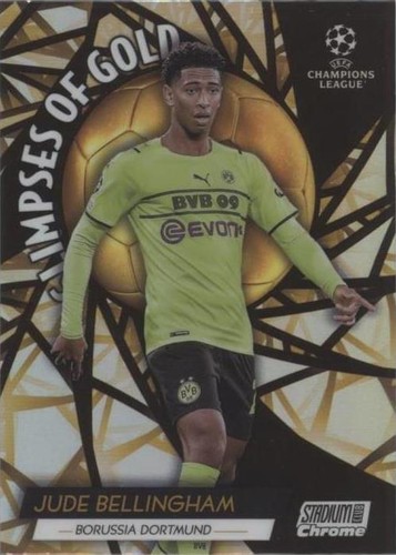 2021-22 Topps Stadium Club Chrome UEFA Jude Bellingham Blue Prism