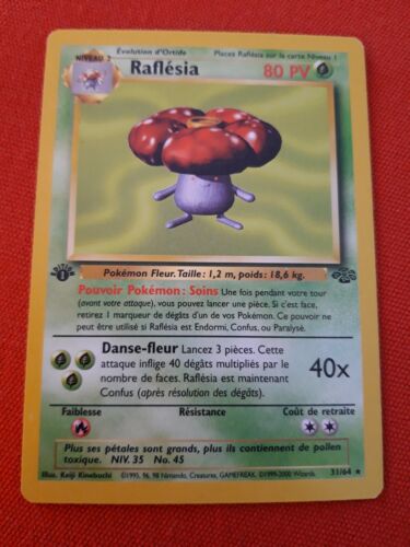 Raflesia 31/64 PV80 1ERE Edition Jungla Wizards Raro Postal Pokemon FR Tbe - Imagen 1 de 2