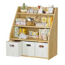 Kids Bookshelf Bookcase Toy Storage Cubby Multi Shelf Organizer for Playroom