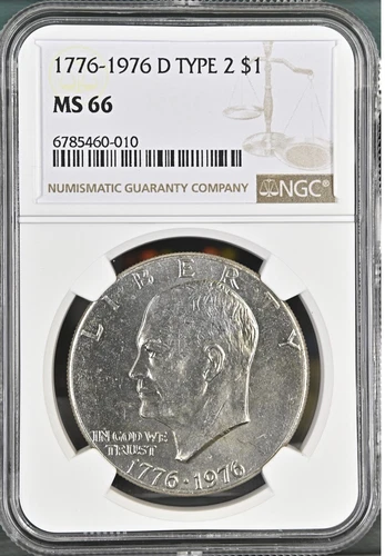 1776-1976-D $1 Type2 Eisenhower  Dollar NGC MS66  6785460-010
