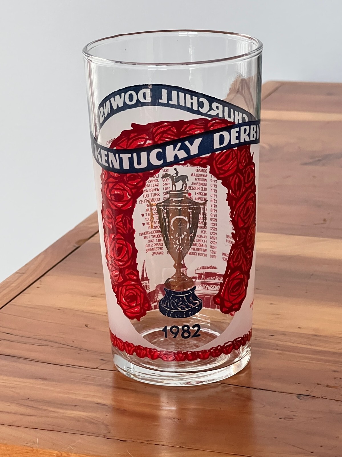 Kentucky Derby Glasses 1981 1982 1983 1984 1985 1986 1987 1988 1989