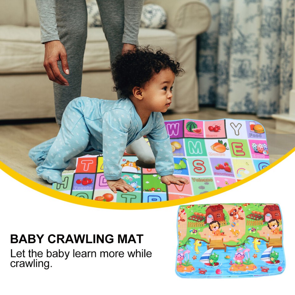 DoubleSided Cartoon Newborn Play Mat Safe Crawling Play Pad Baby