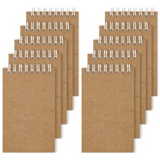 10 Pack Small Pocket Notebooks, 3 x 5 Inches Mini Kraft Spiral Pocket Noteboo...