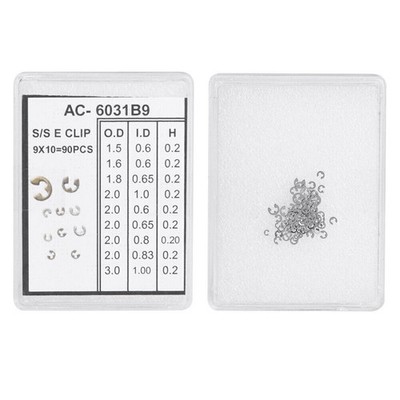 Chronograph Uhr Drücker Taste C-Clip E Clip Seegerring Ring90pcs von 9 Größen