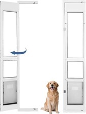 Large Dog Door for Sliding Glass Door - Left Amout from Inside, Adjustable Heigh